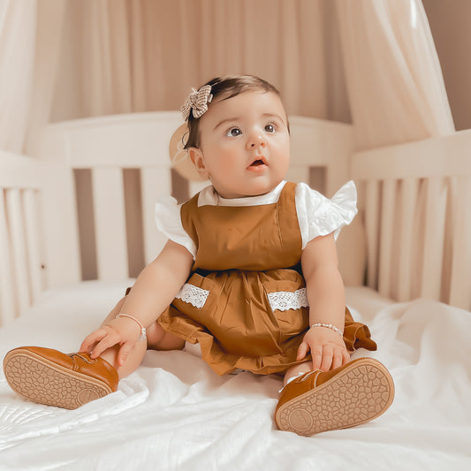 Blakely Pinafore - Hazelnut