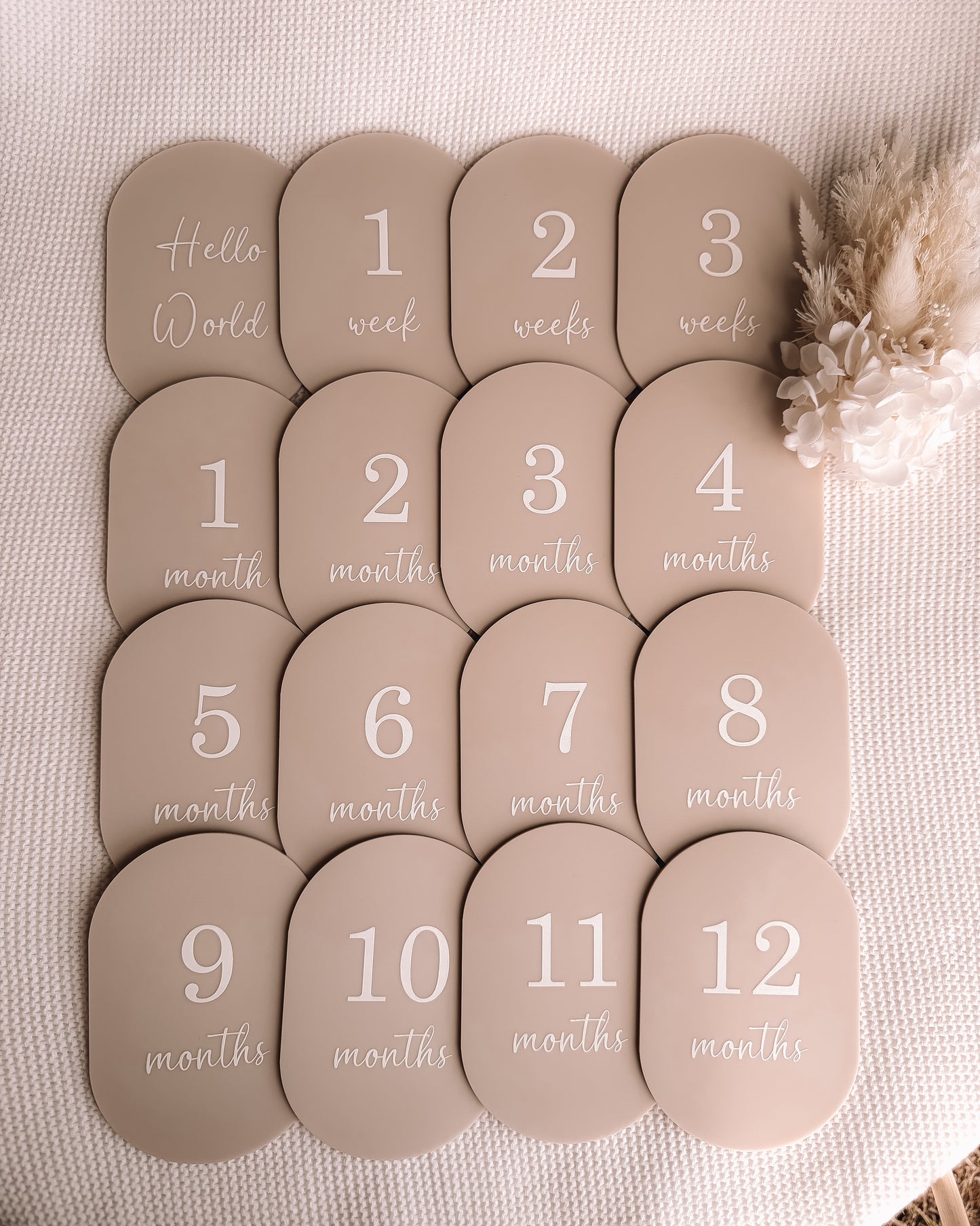 MILESTONE SET OVAL | Acrylic | UV Printed