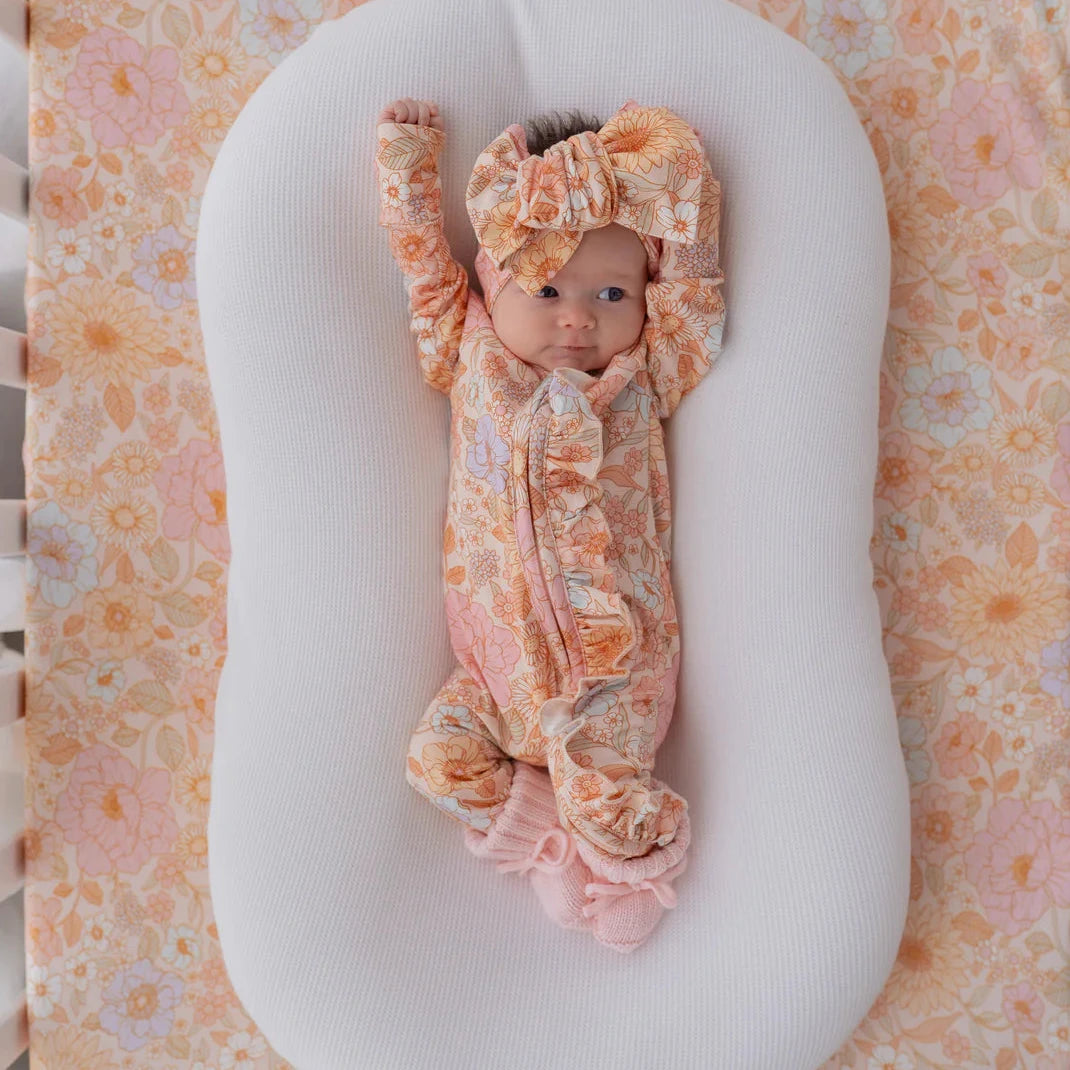 FRILL ZIP ROMPER | PASTEL BLOOM