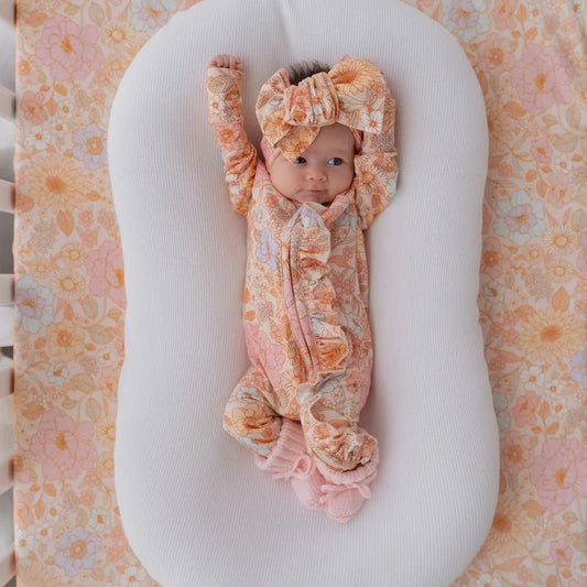 FRILL ZIP ROMPER | PASTEL BLOOM