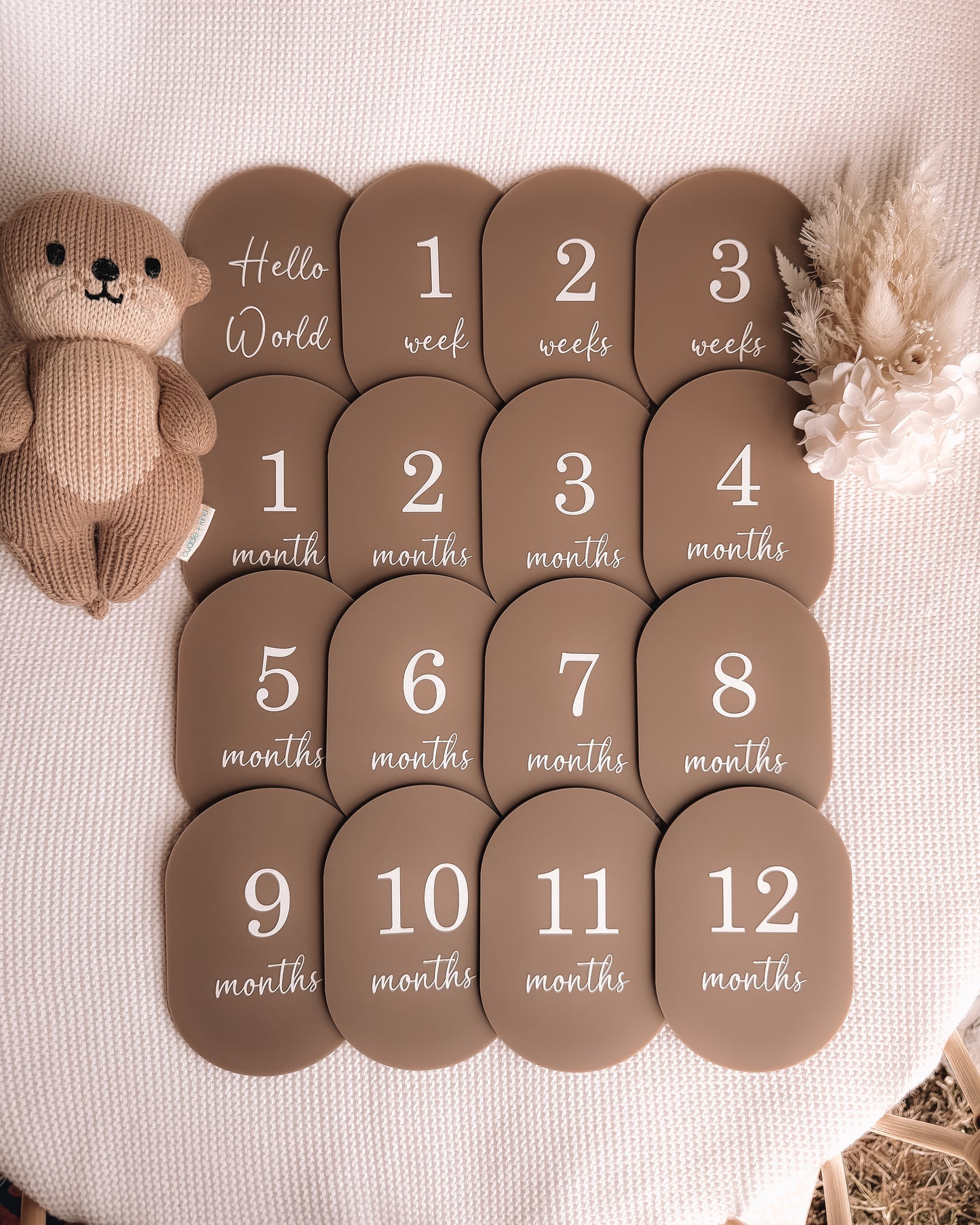 MILESTONE SET OVAL | Acrylic | UV Printed