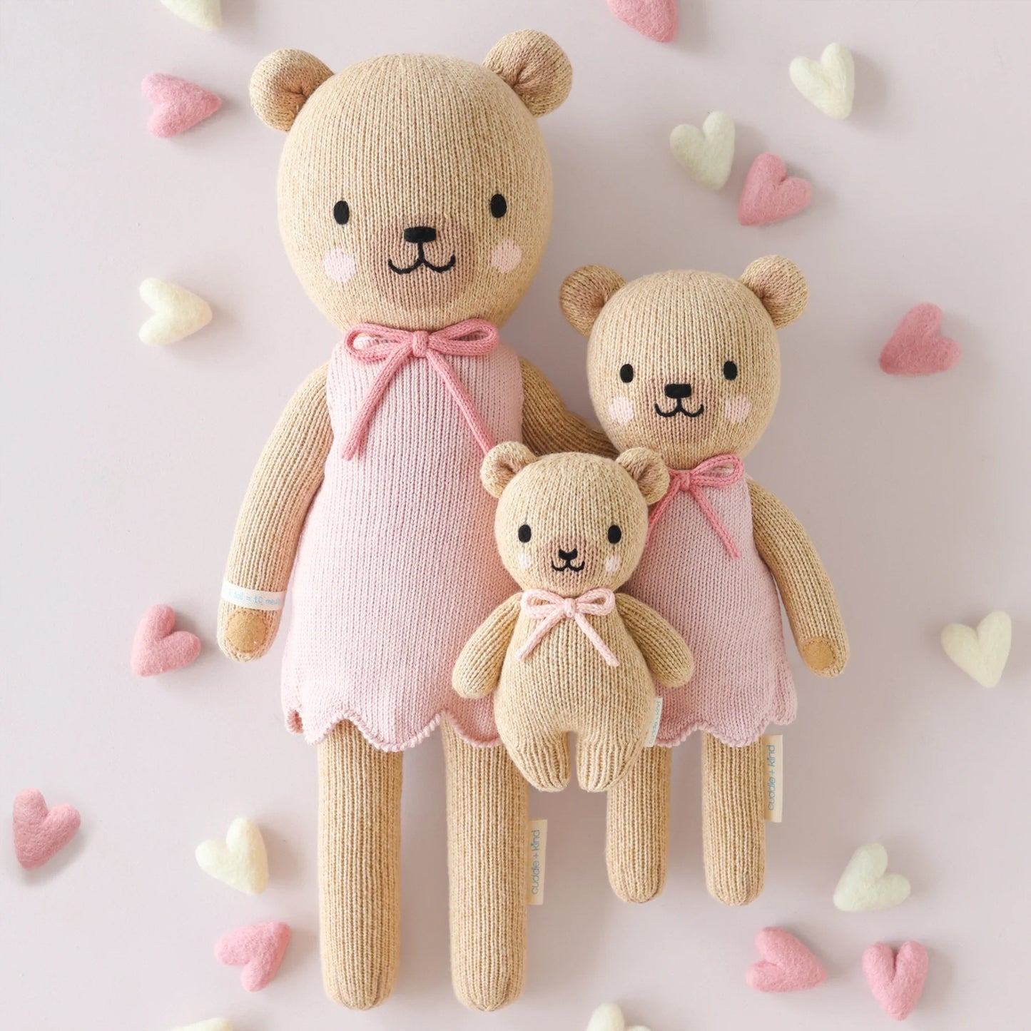 Baby honey bear (pink bow)