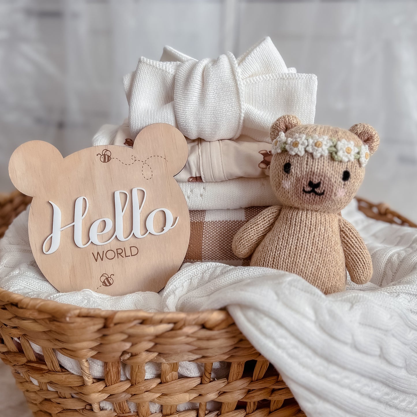 Hello World Plaque - Bear Shape