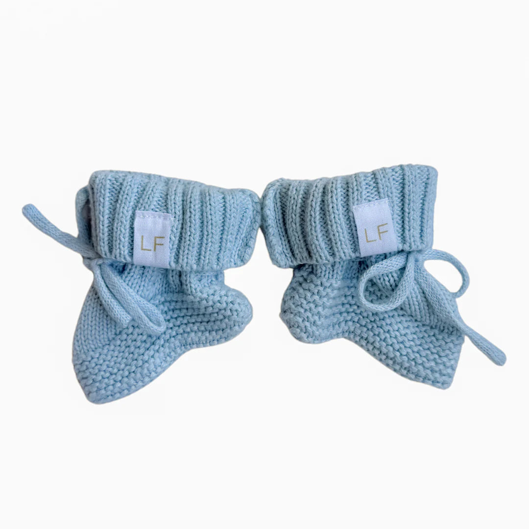 KNITTED BOOTIES | Sky Blue