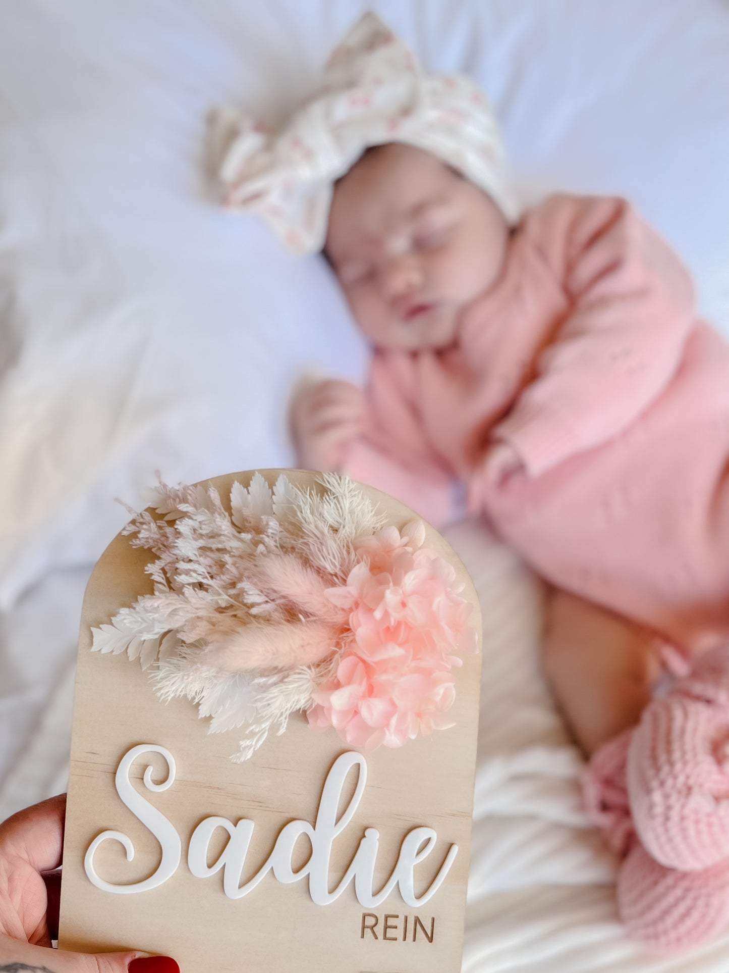 Knit Pointelle Romper - Baby Pink