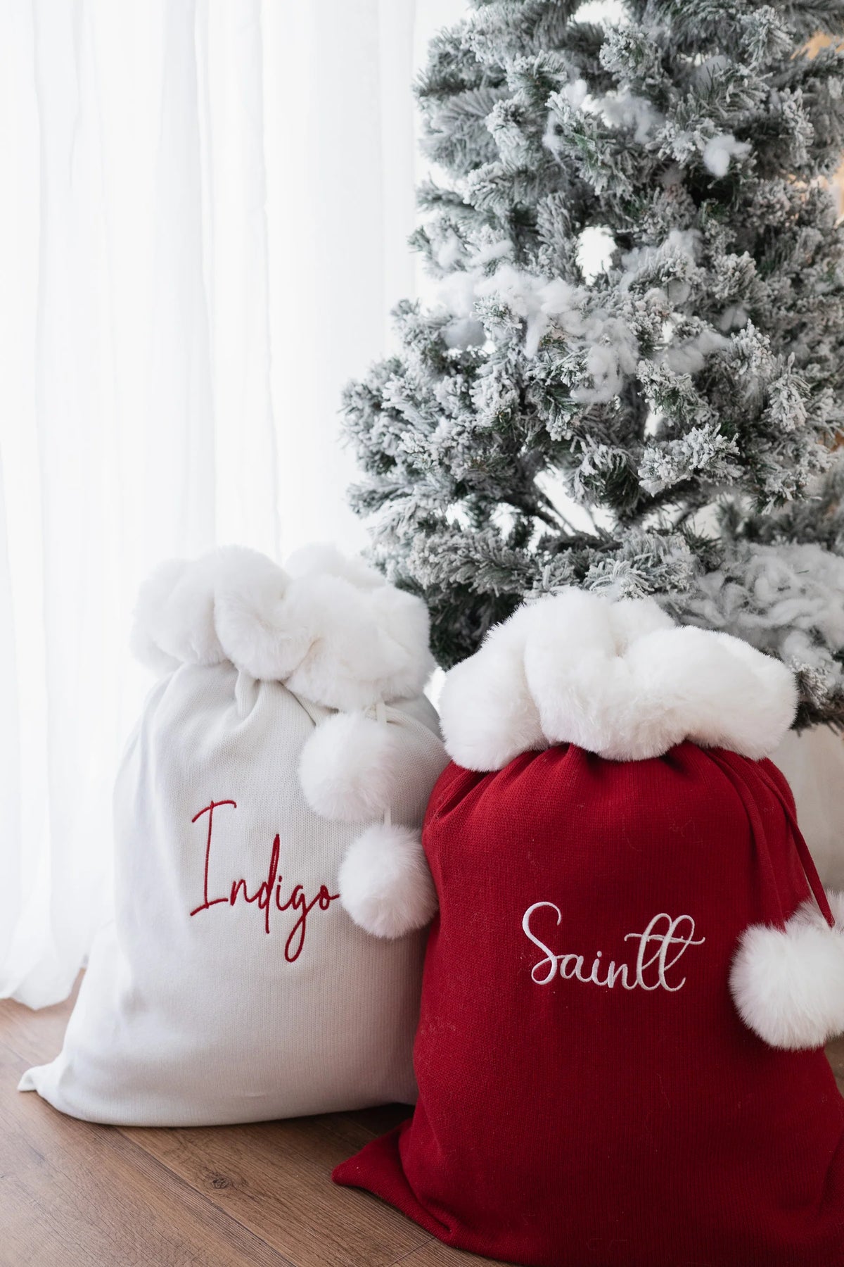 KNIT SANTA SACK | Snow