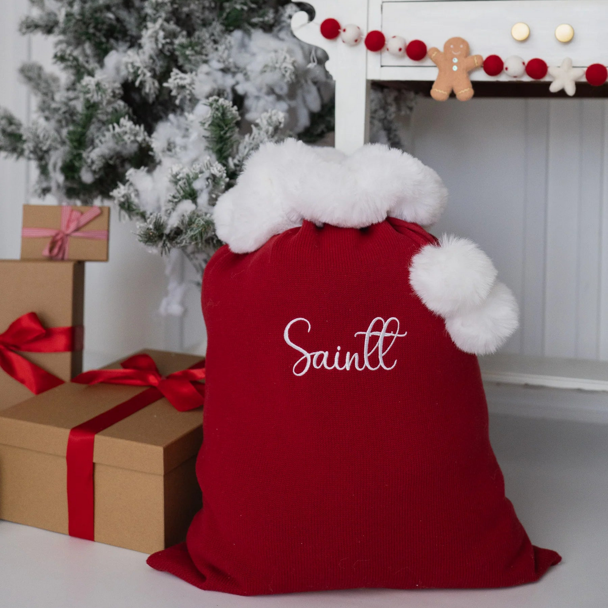 KNIT SANTA SACK | Rudolph