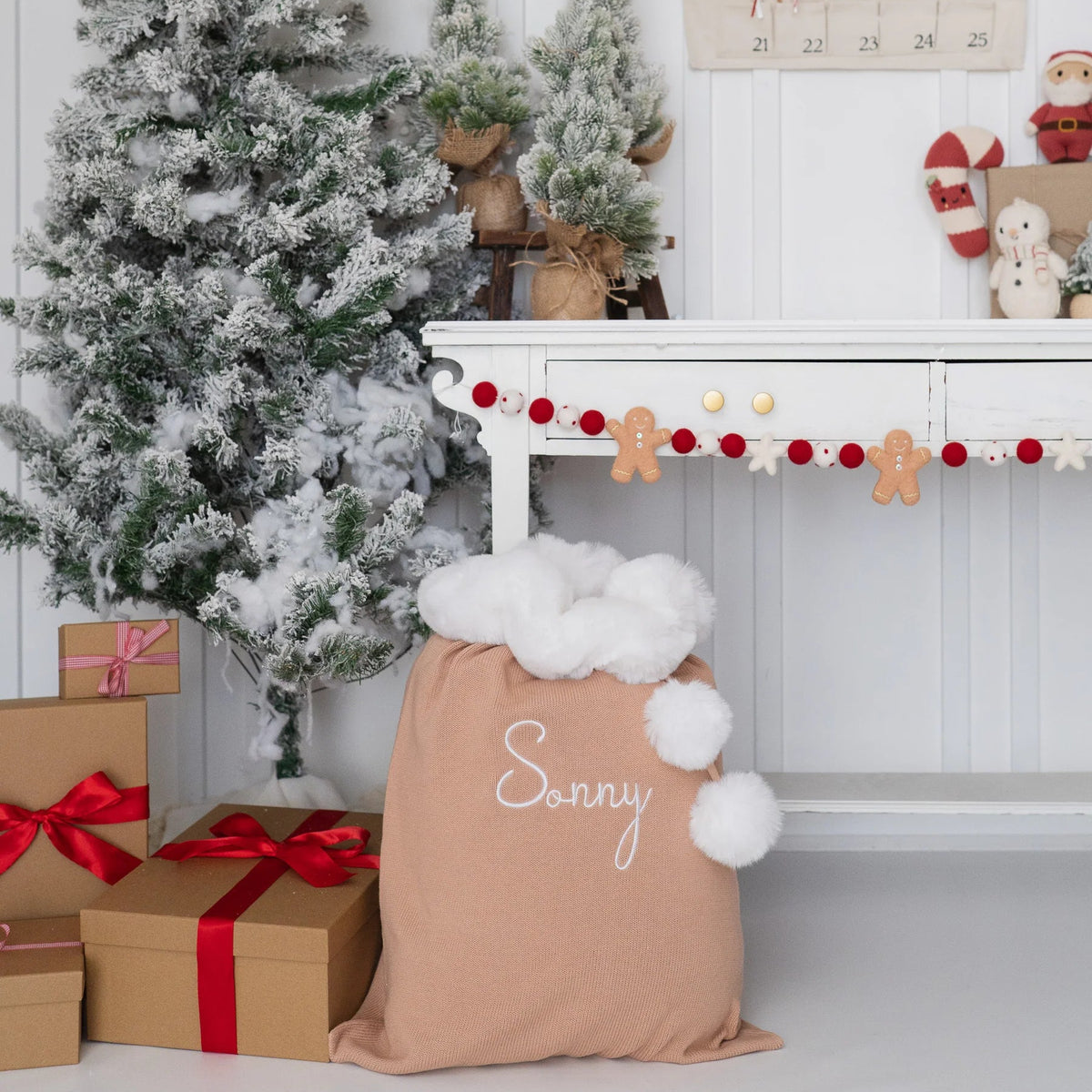 KNIT SANTA SACK | Teddy