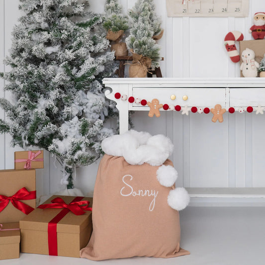 KNIT SANTA SACK | Teddy