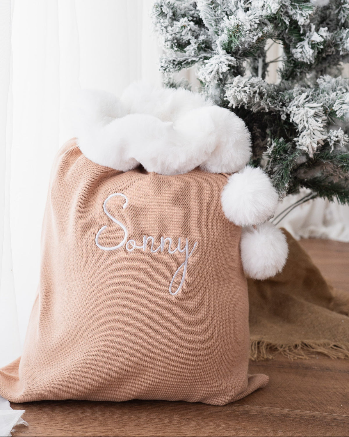 KNIT SANTA SACK | Teddy