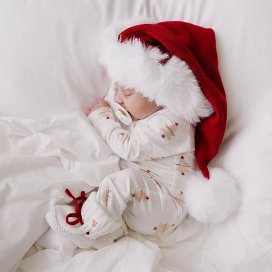 KNIT SANTA HAT | Rudolph Red