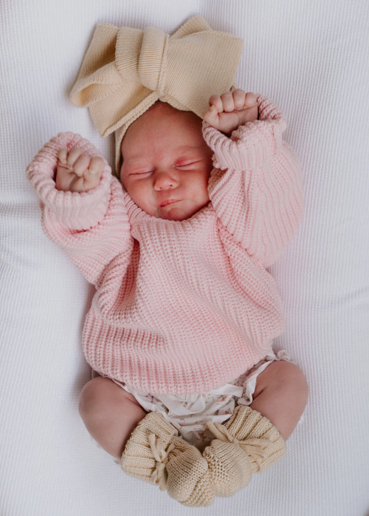 CHUNKY KNIT JUMPER | Baby Pink