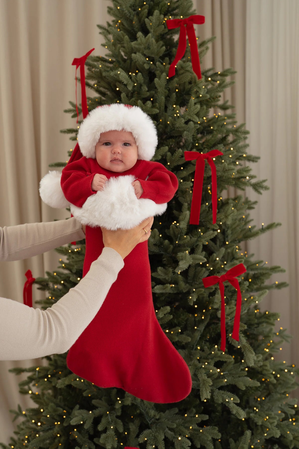 KNIT SANTA STOCKING | Rudolph
