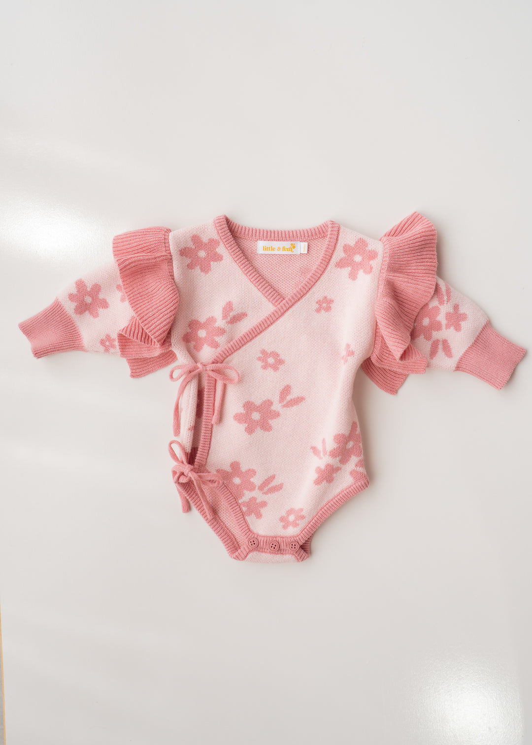 KNIT KIMONO | DAISY FLORAL STRAWBERRY