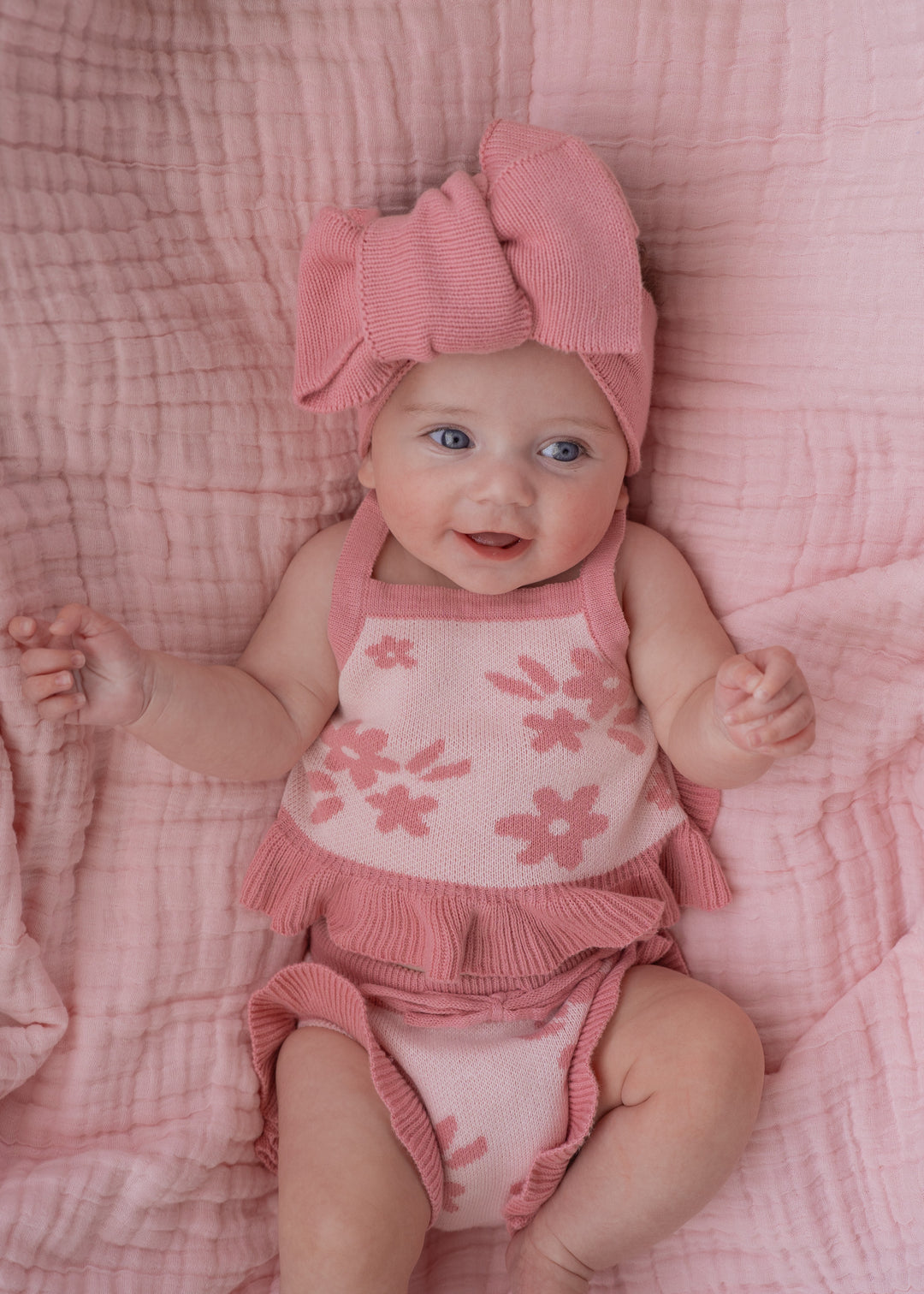 KNIT SUMMER SET | DAISY FLORAL STRAWBERRY