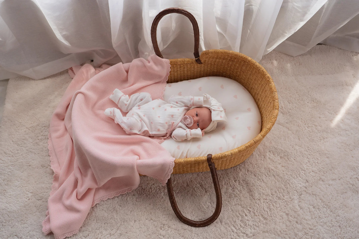 ESSENTIAL KIMONO ROMPER - Pink Hearts