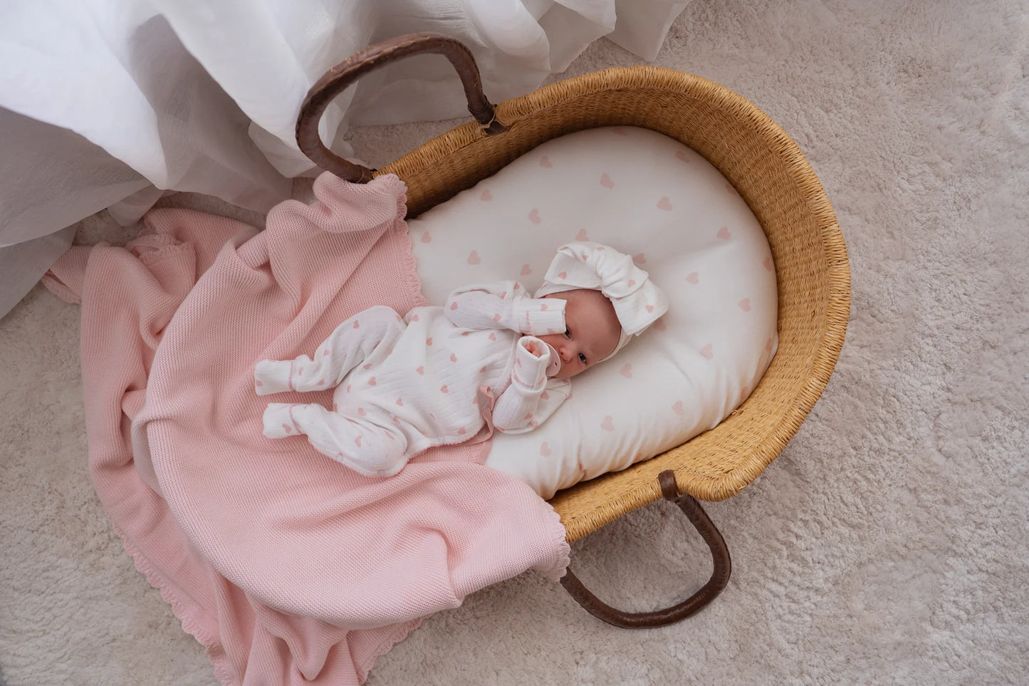 ESSENTIAL KIMONO ROMPER - Pink Hearts