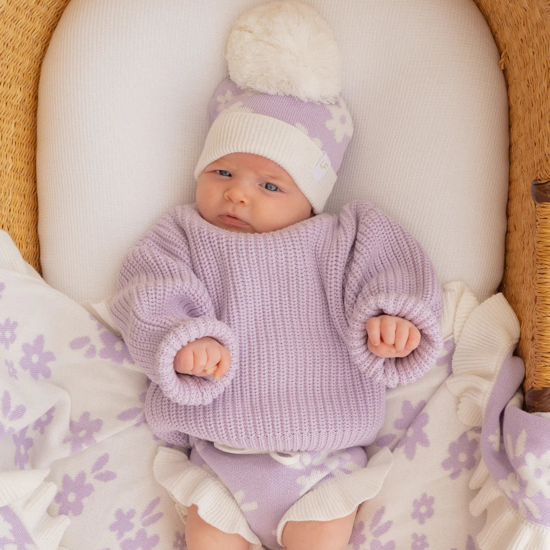 CHUNKY KNIT JUMPER | Pastel Lilac