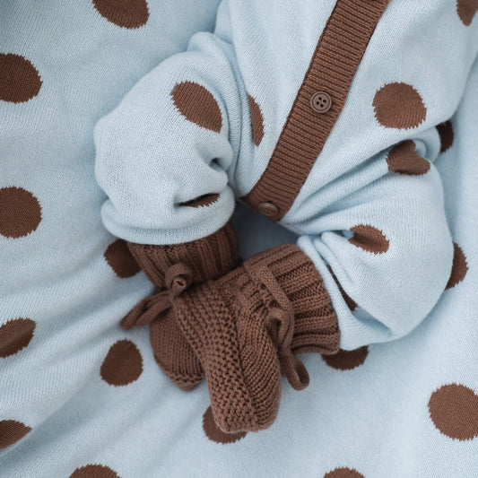KNITTED BOOTIES | Chocolate