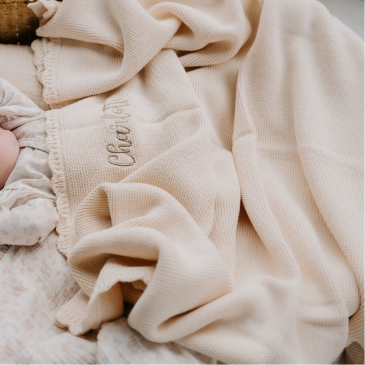 HEIRLOOM KNIT BLANKET | Cream