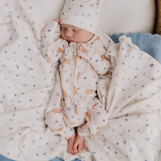 Zip Romper - Bunny Berries