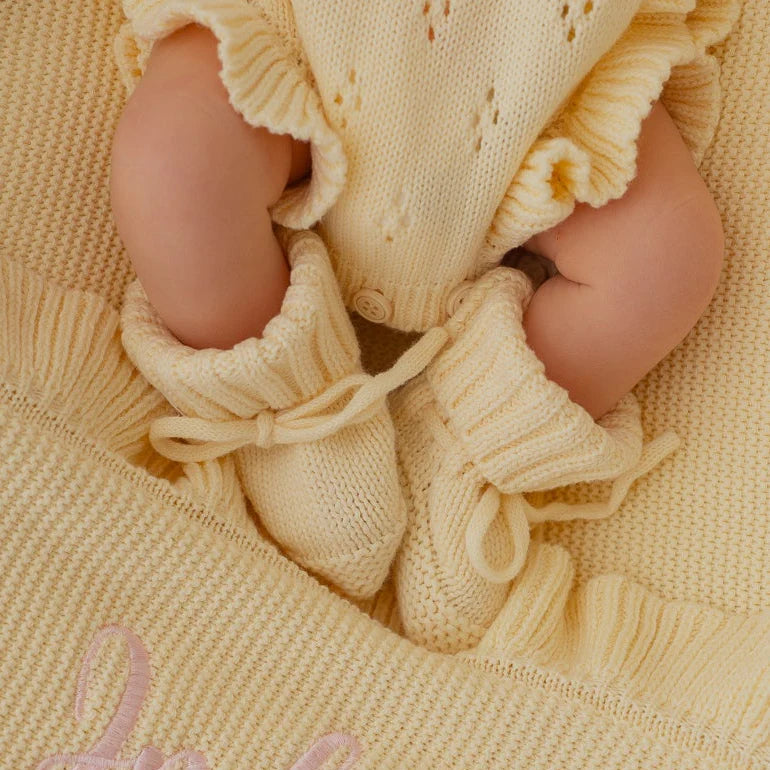 KNITTED BOOTIES | Lemon