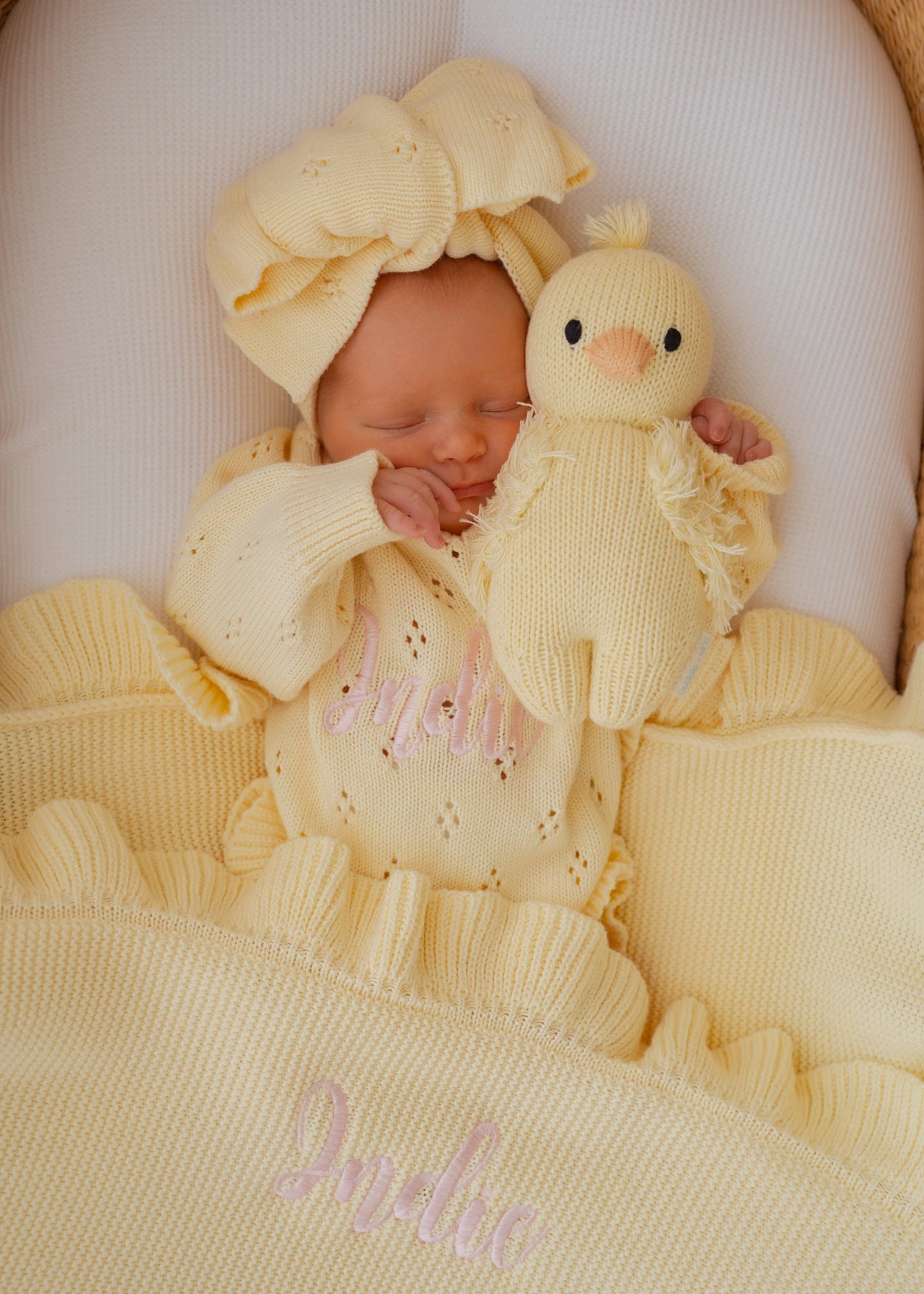FRILL KNIT BLANKET | Lemon