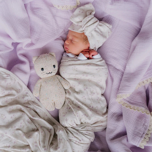 Swaddle Set - Lilac Paisley
