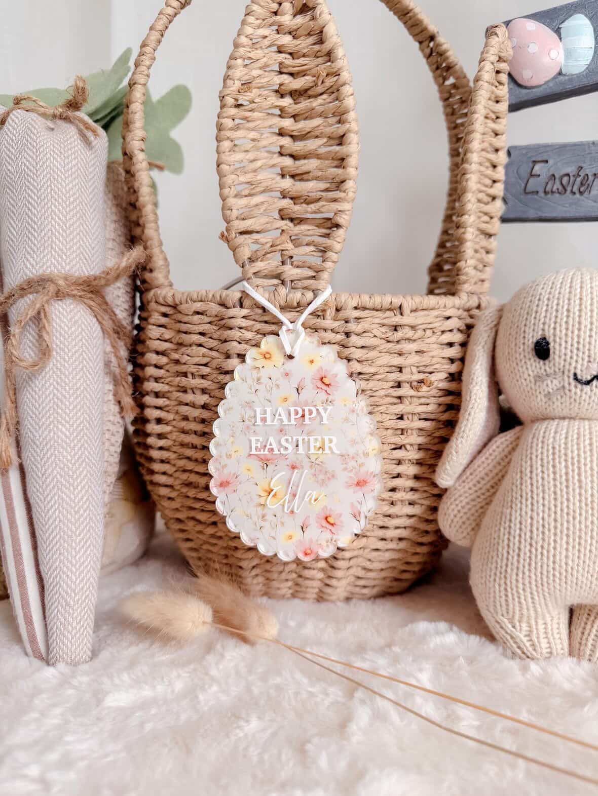 SCALLOPED EGG | Easter Basket Tag | UV Printed Acrylic