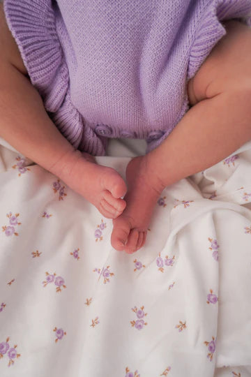 Frill Knit Romper - Pastel Lilac