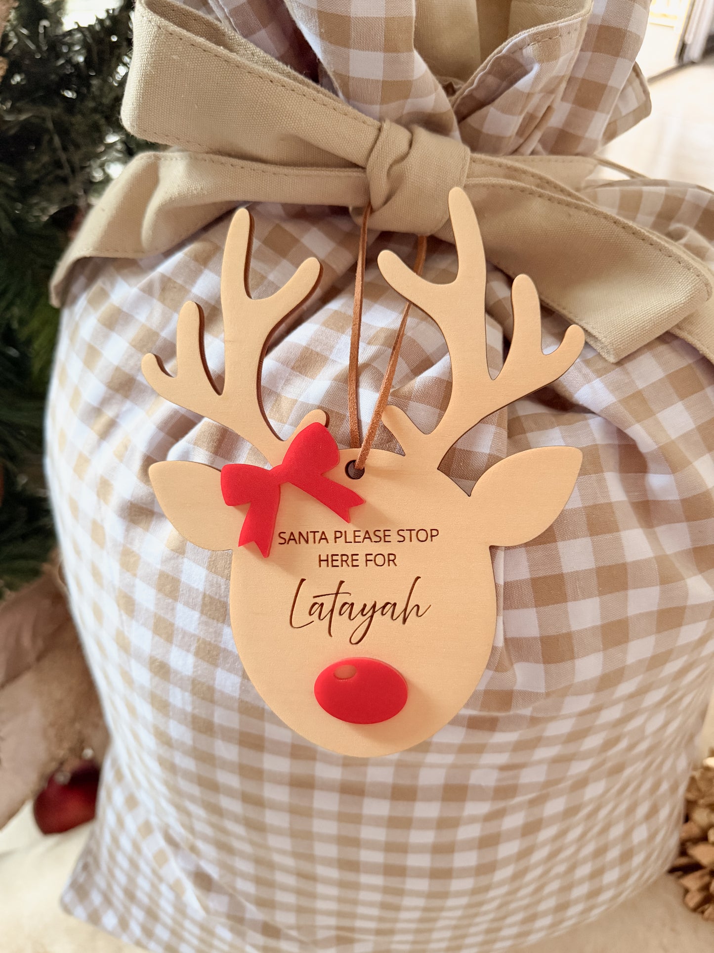 SANTA SACK | GINGHAM