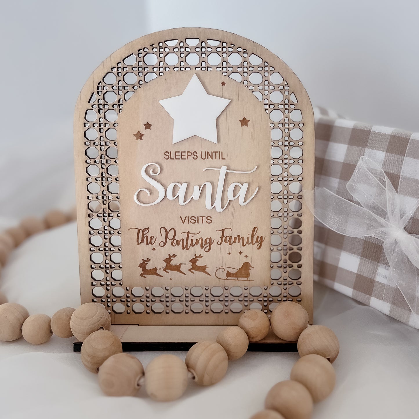 Personalised Christmas Countdown Arch w/stand