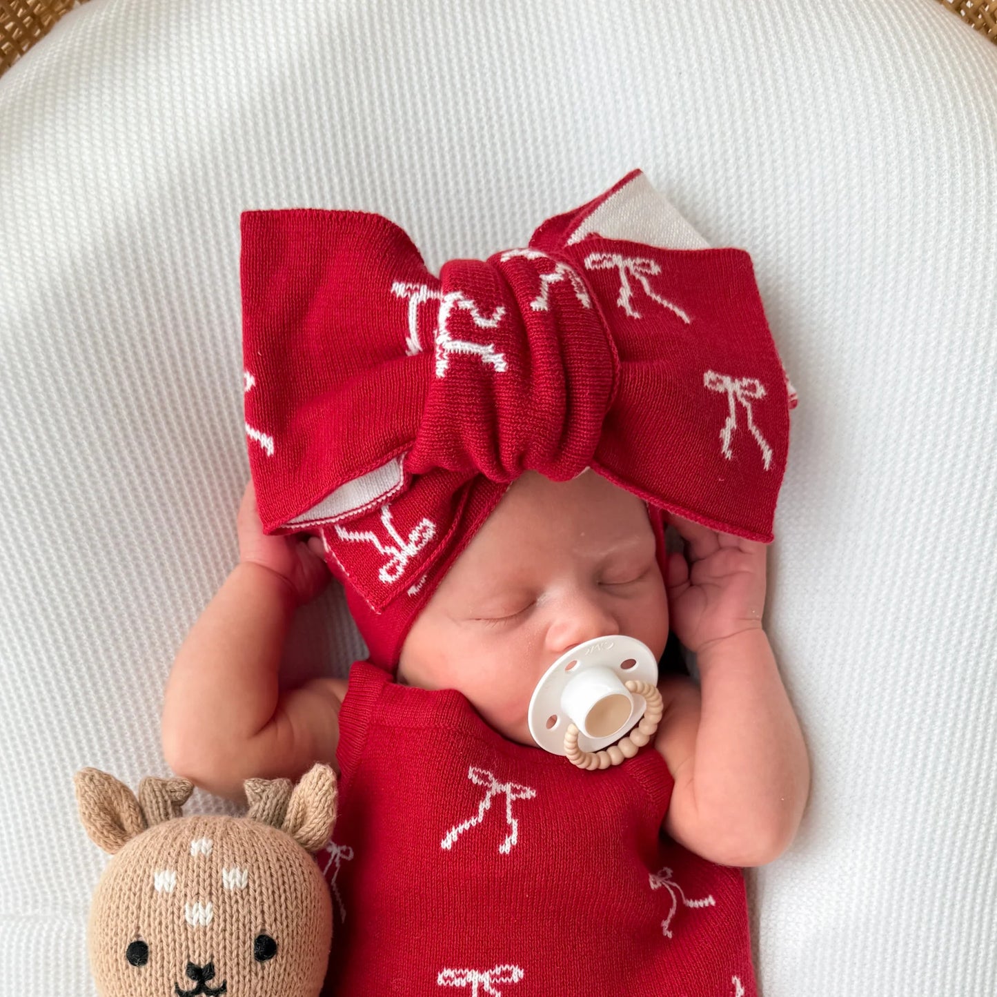 Knitted Oversized Topknot - Rudolph Bows