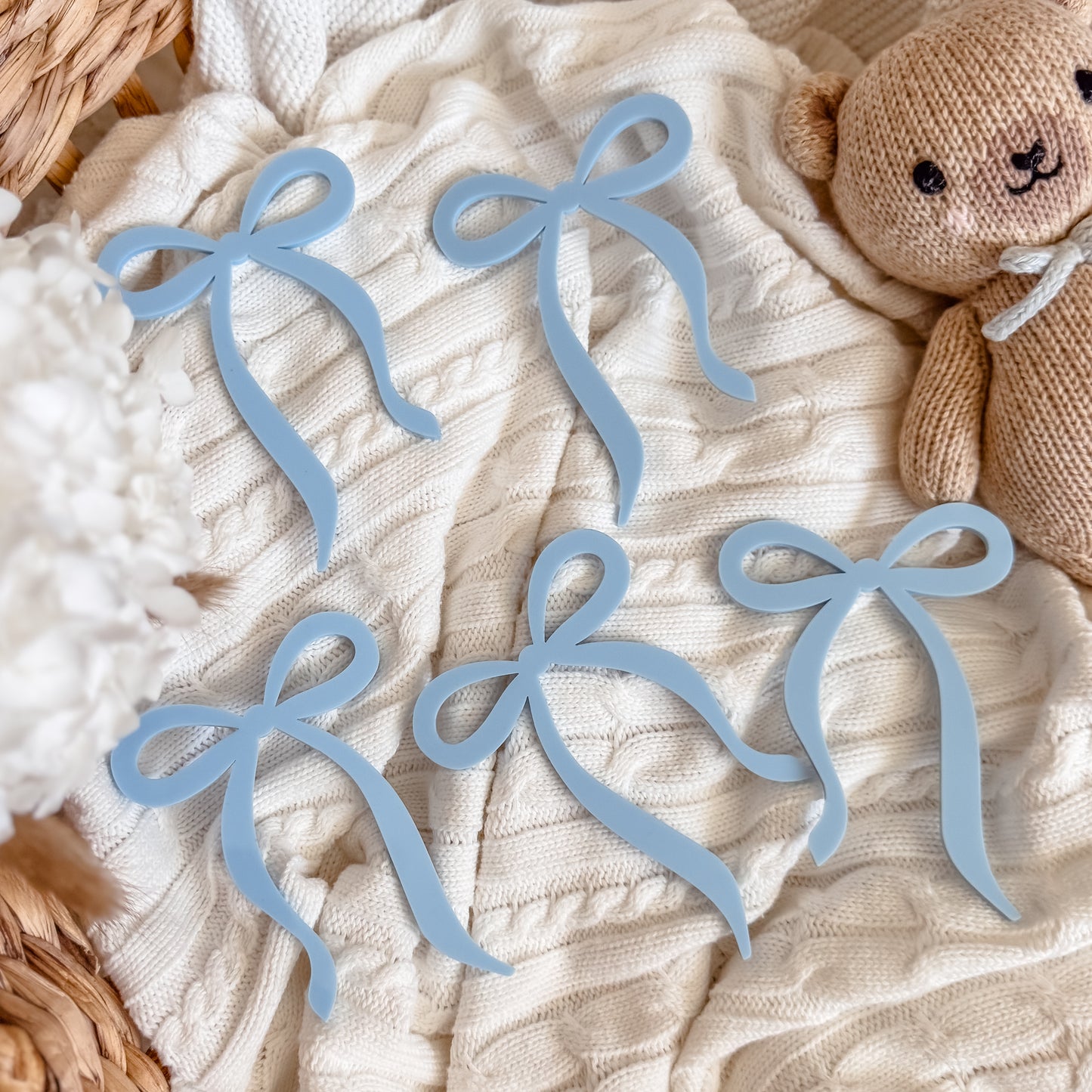 ACRYLIC BOW DECALS | Set of 5