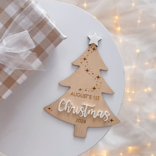 My First Christmas Plaque - Personalised