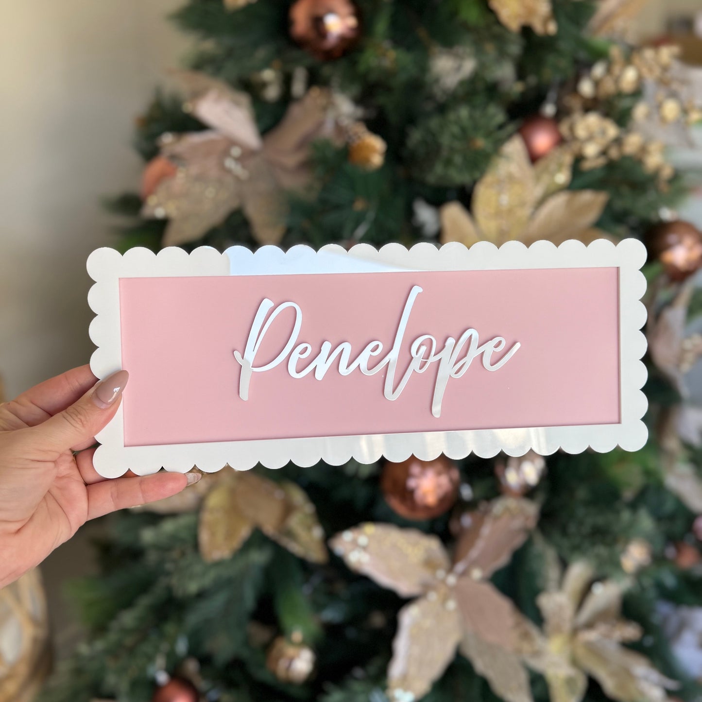 Scalloped Name Plaque | Personalised