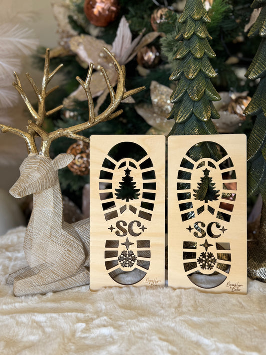 Santa Footprint Stencils