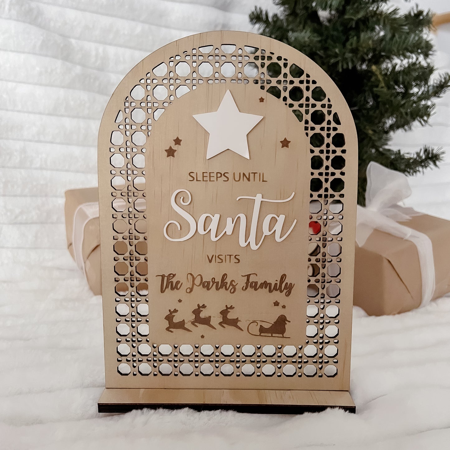 Personalised Christmas Countdown Arch w/stand