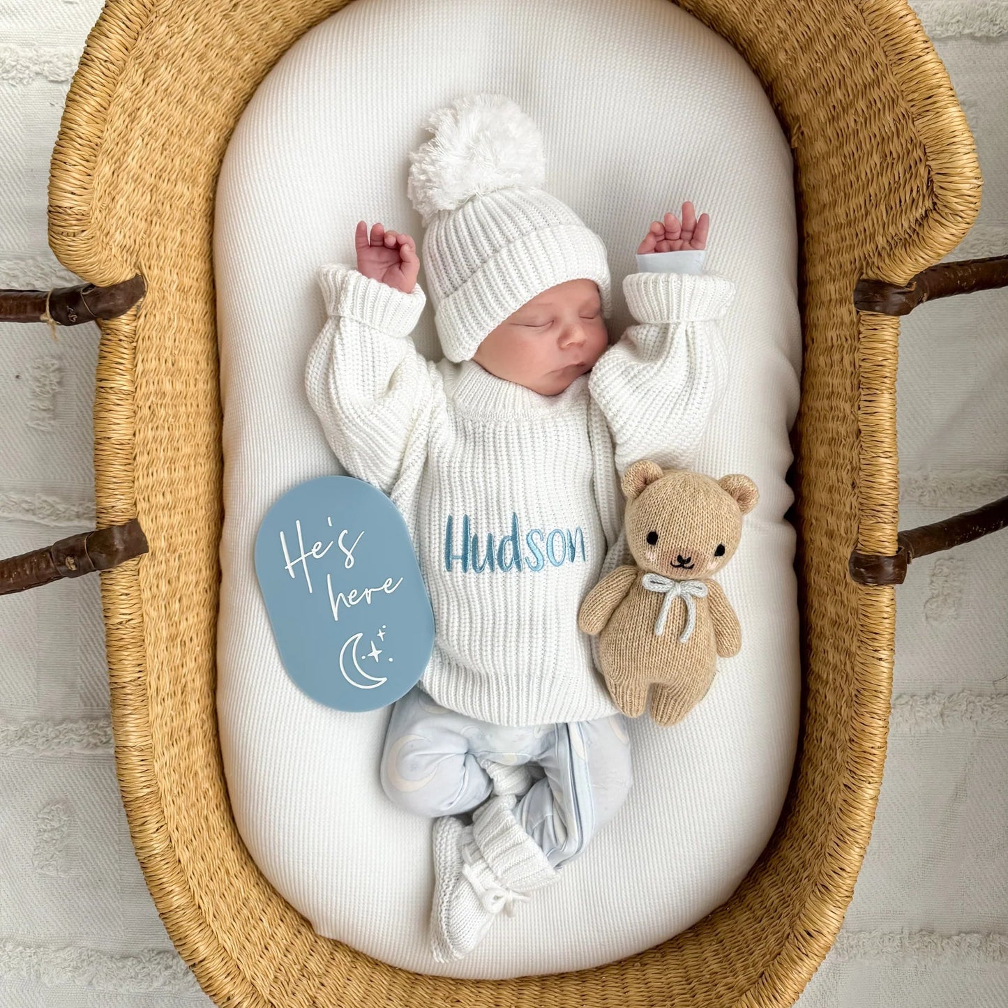 BASSINET SHEET - Waffle Milk