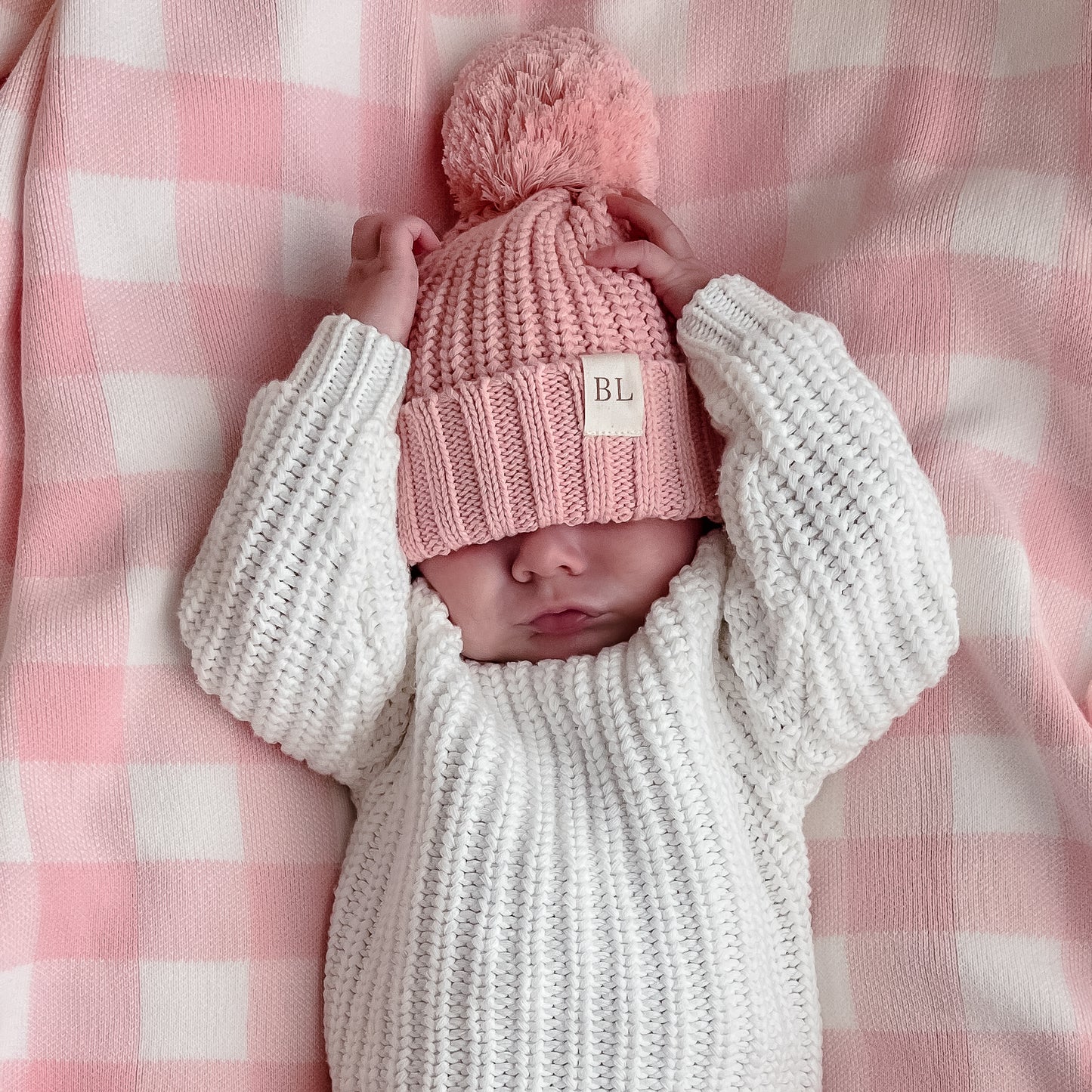 Chunky Knit Beanie - Strawberry