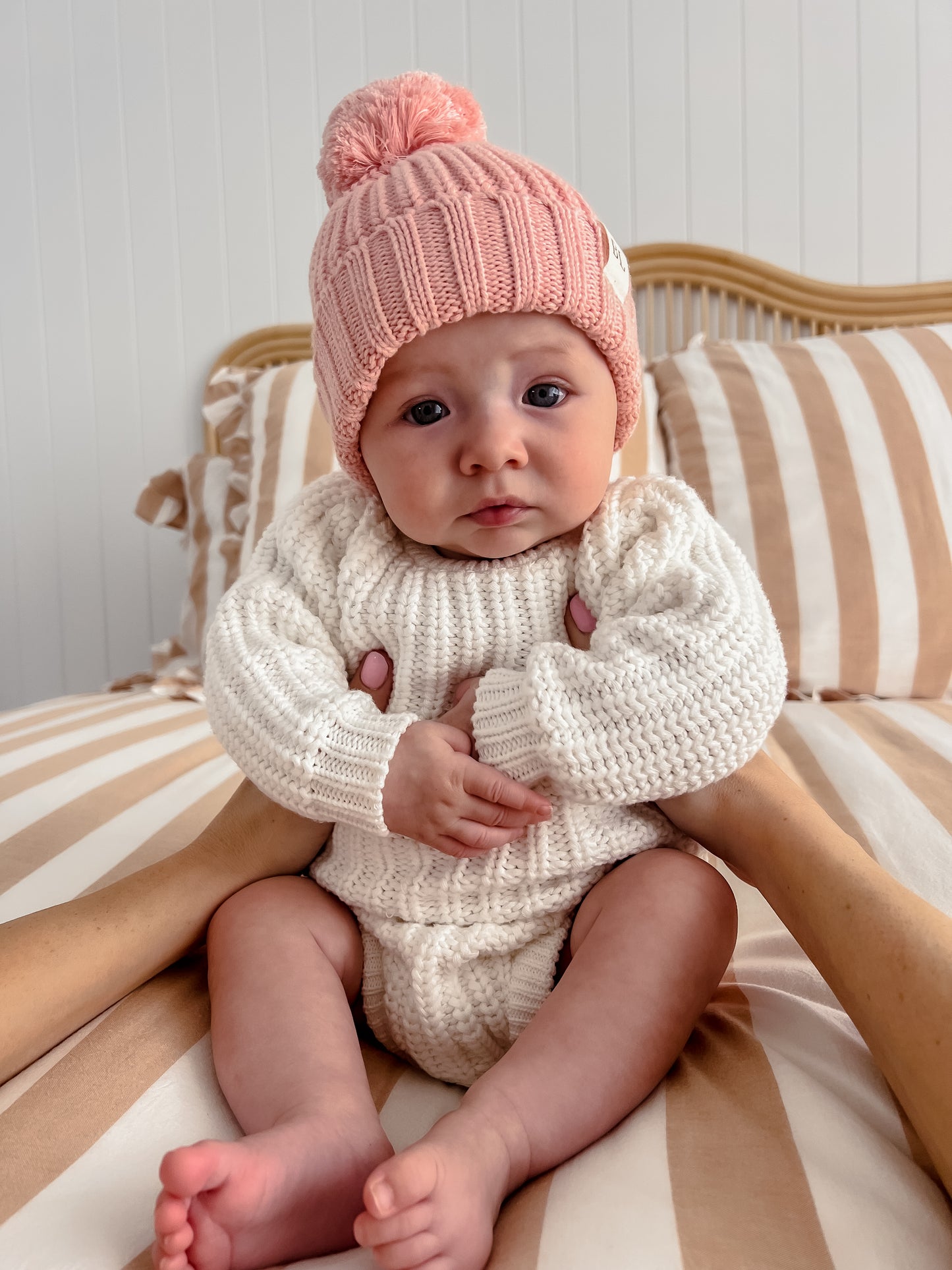 Chunky Knit Romper - Milk