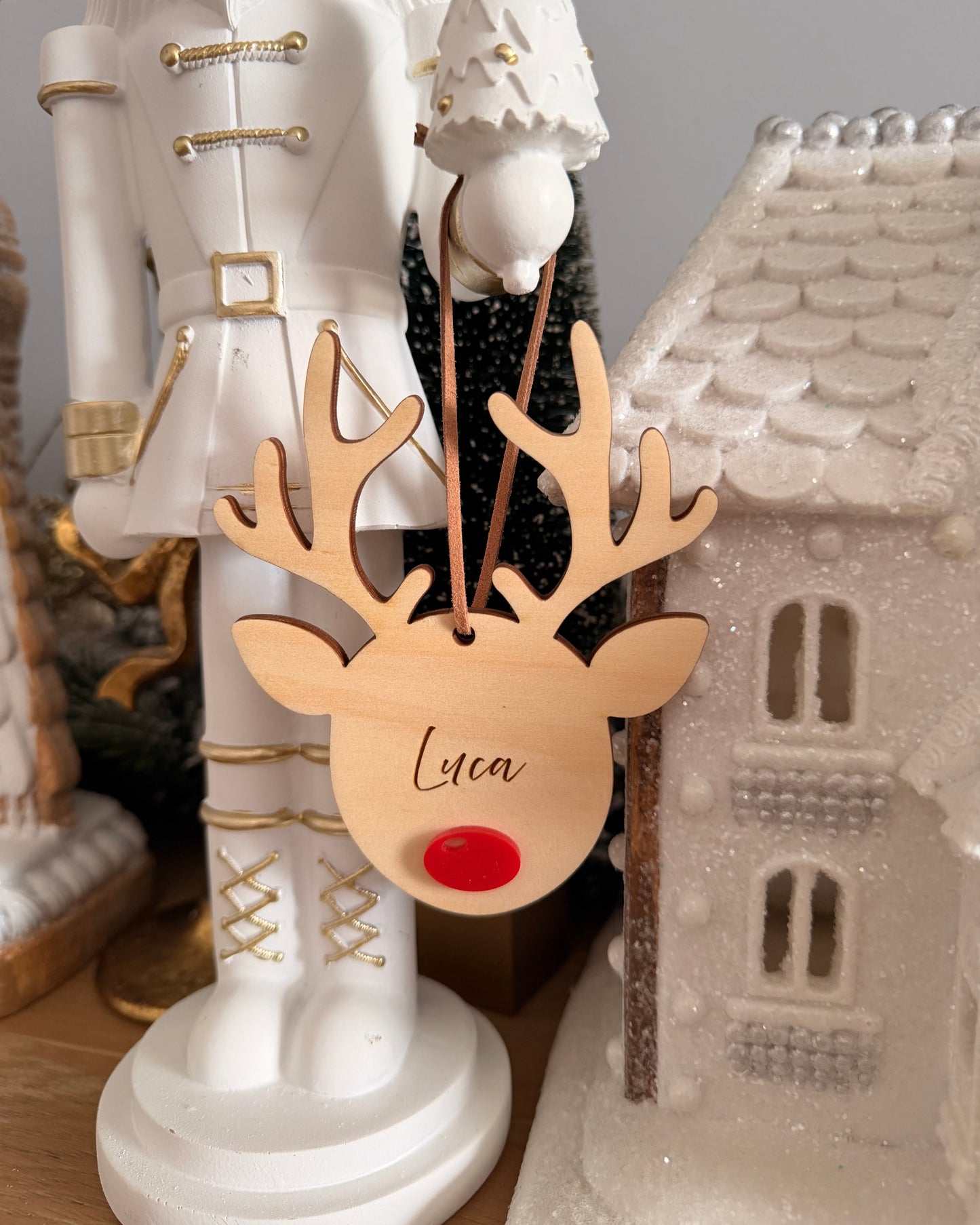 WOODEN REINDEER NAME TAGS | Personalised