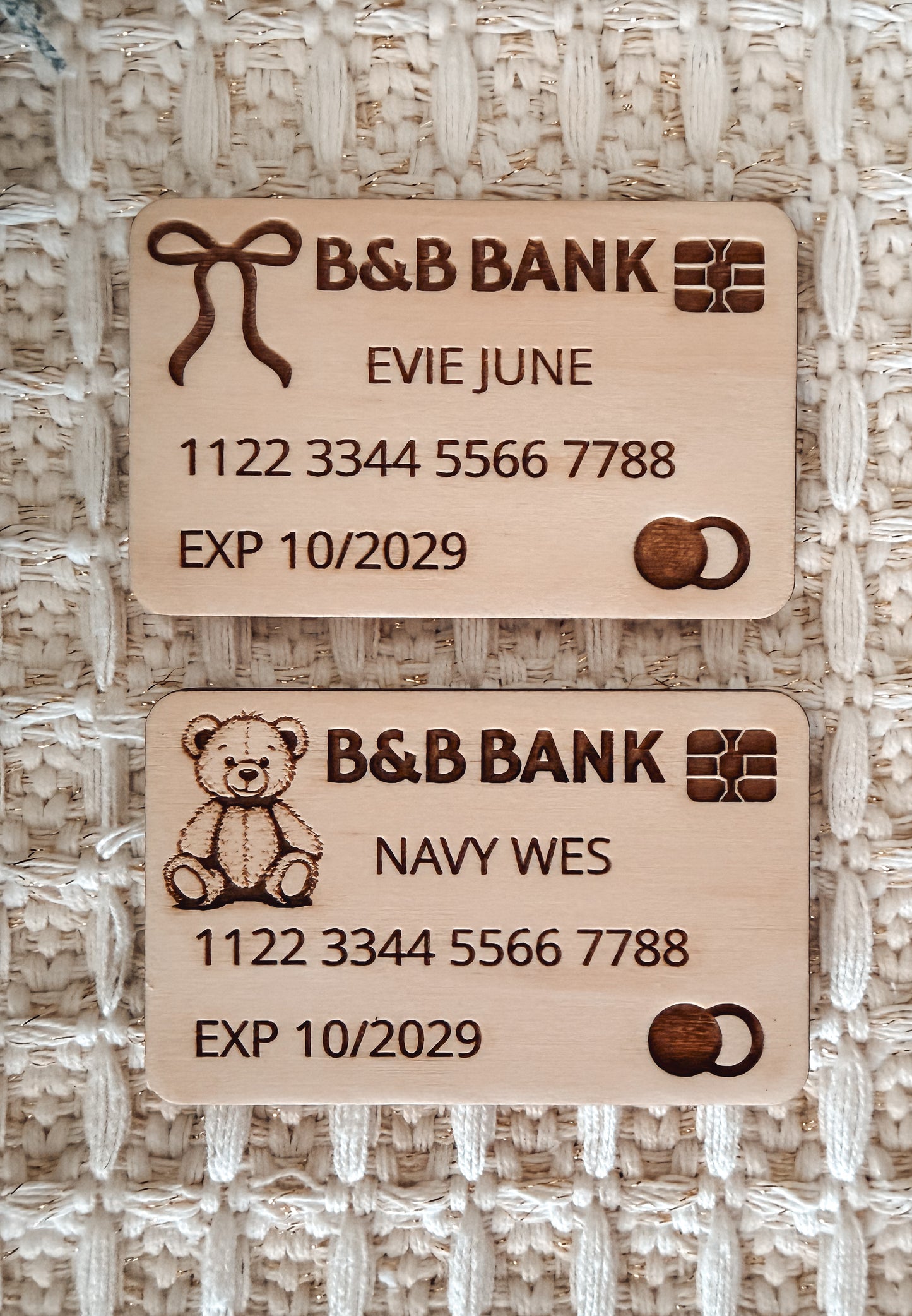 Wooden Play Bank Card - Personalised