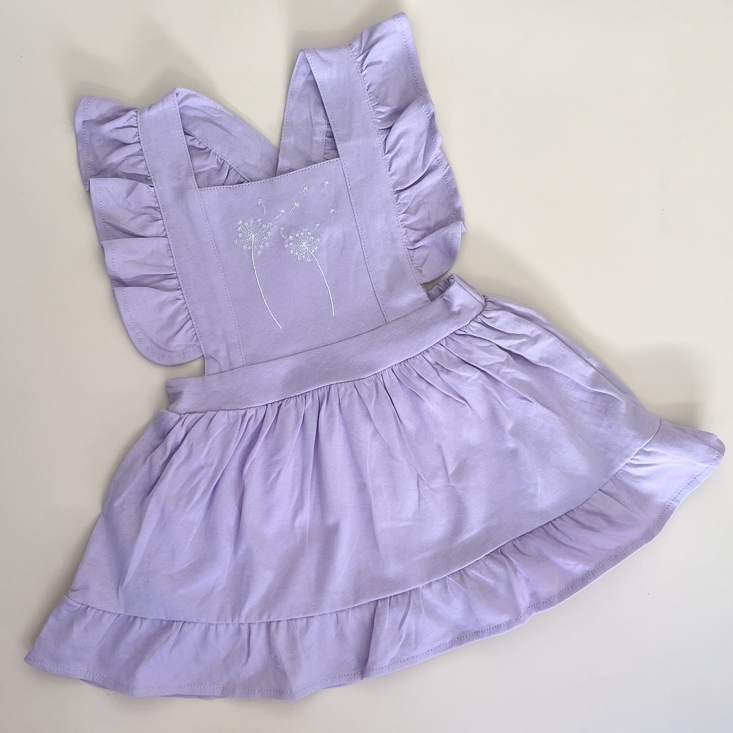 Lilac Dandelion Jersey Pinafore Dress