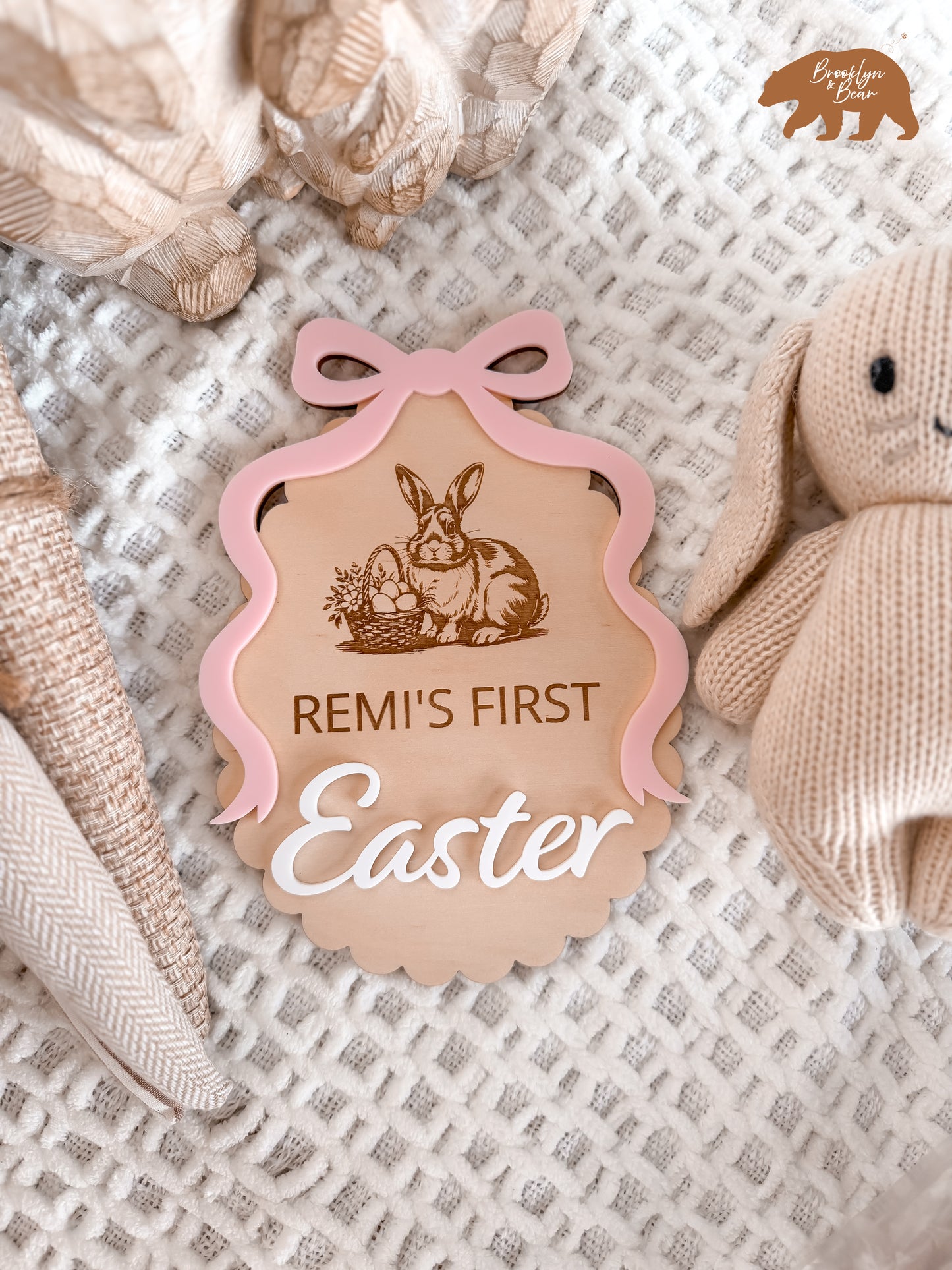 FIRST EASTER SCALLOPED BOW | Plywood & Acrylic