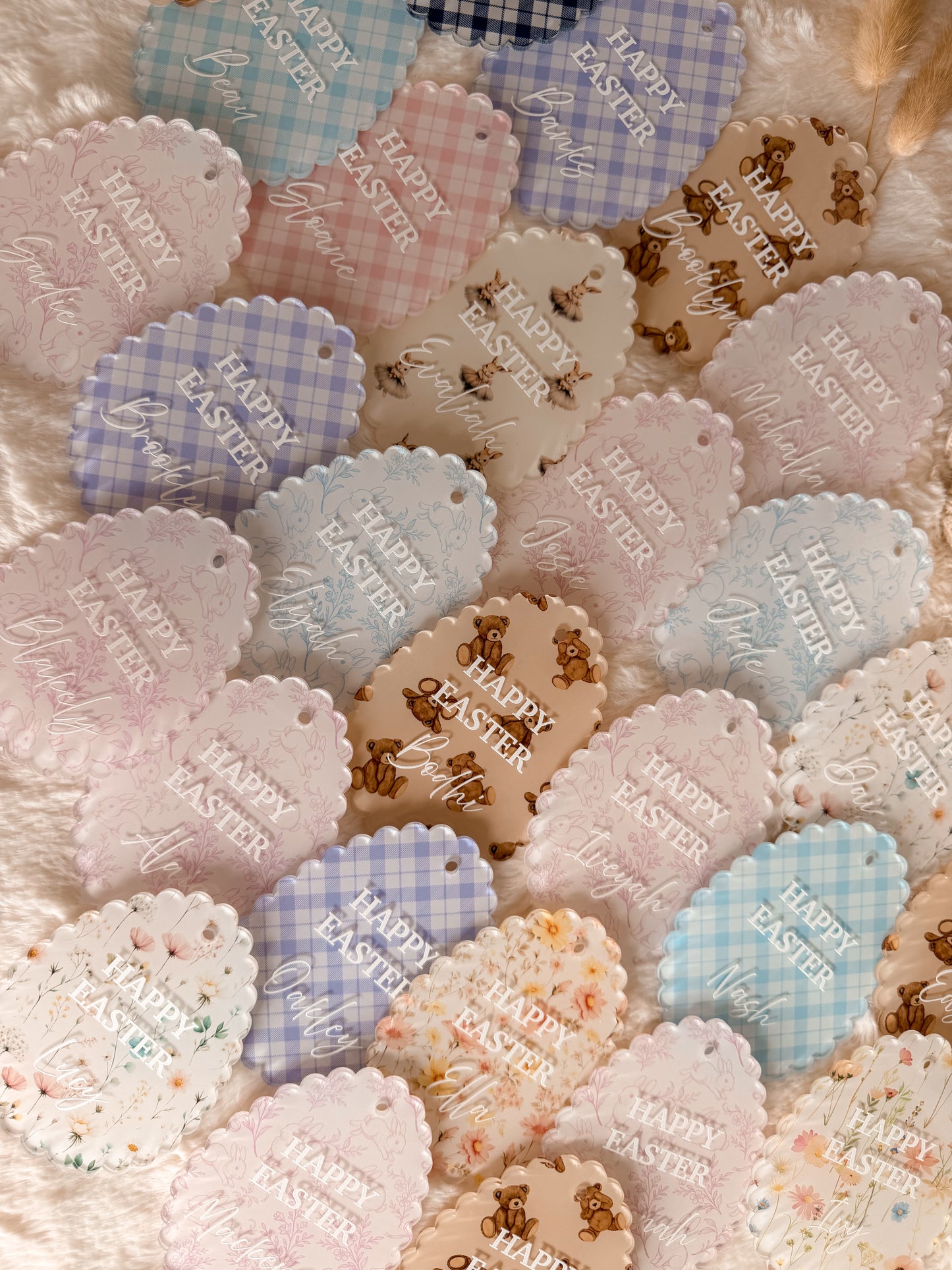 SCALLOPED EGG | Easter Basket Tag | UV Printed Acrylic