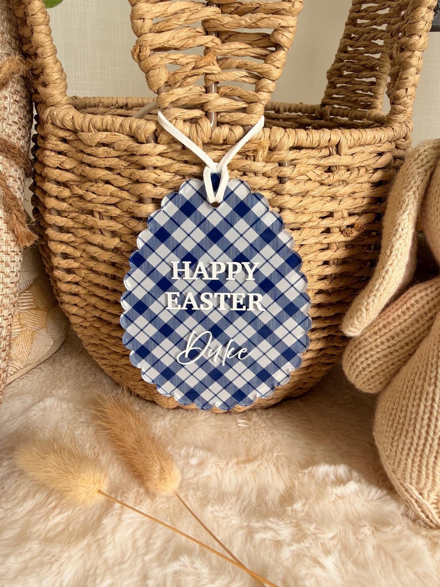SCALLOPED EGG | Easter Basket Tag | UV Printed Acrylic