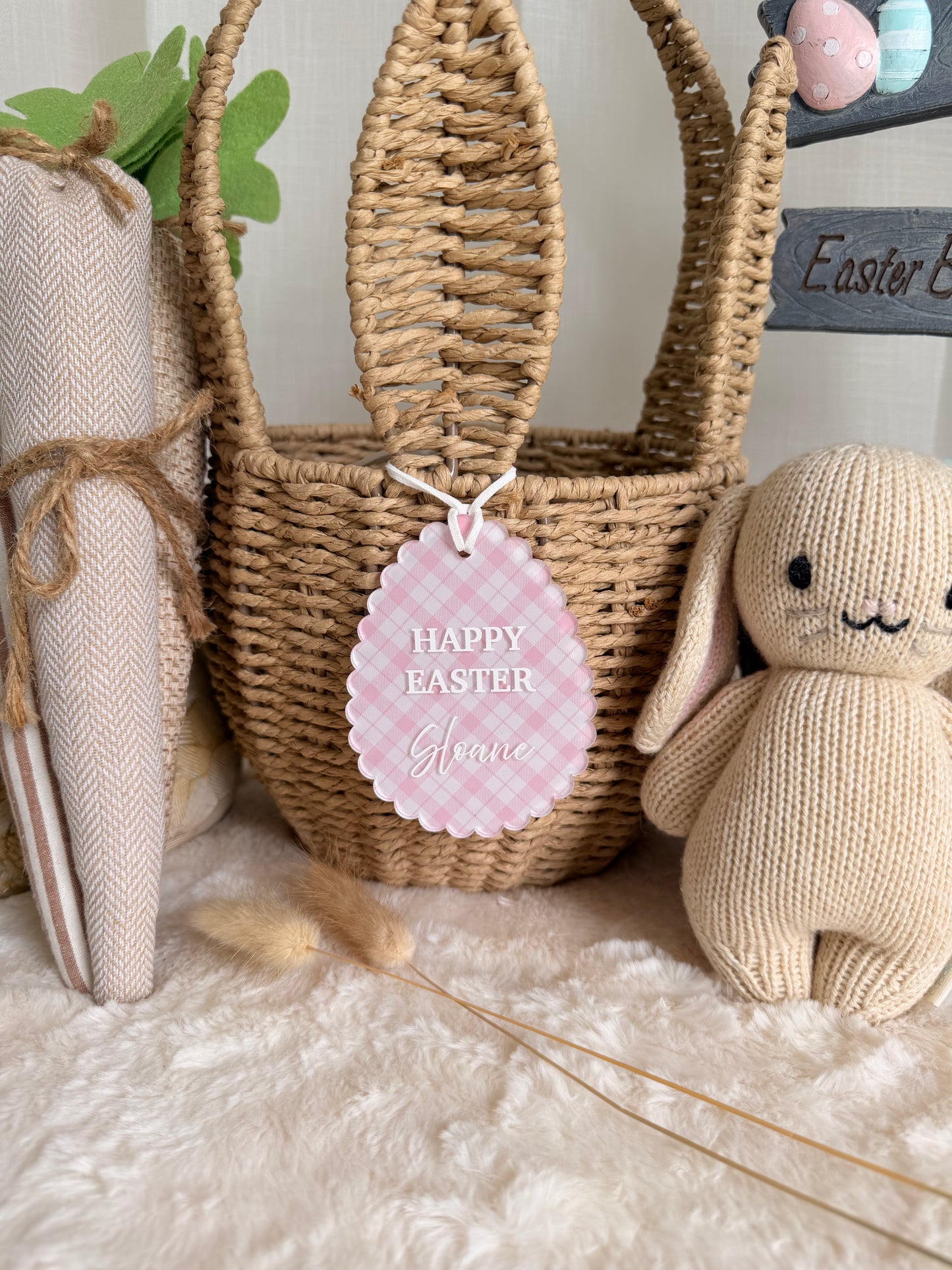 SCALLOPED EGG | Easter Basket Tag | UV Printed Acrylic