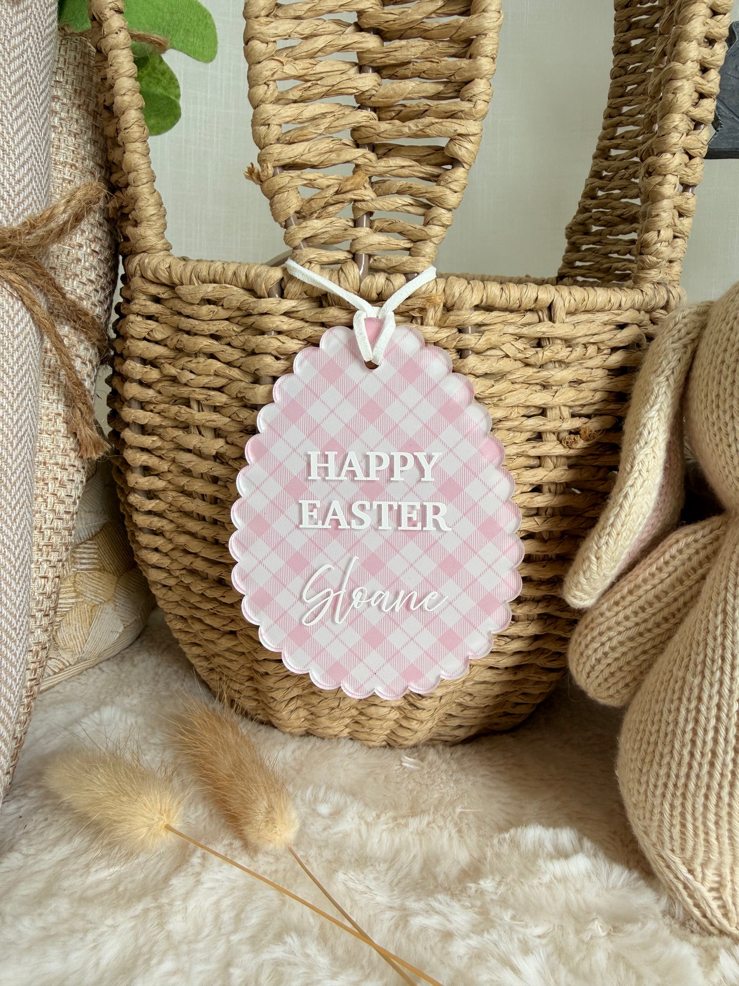 SCALLOPED EGG | Easter Basket Tag | UV Printed Acrylic