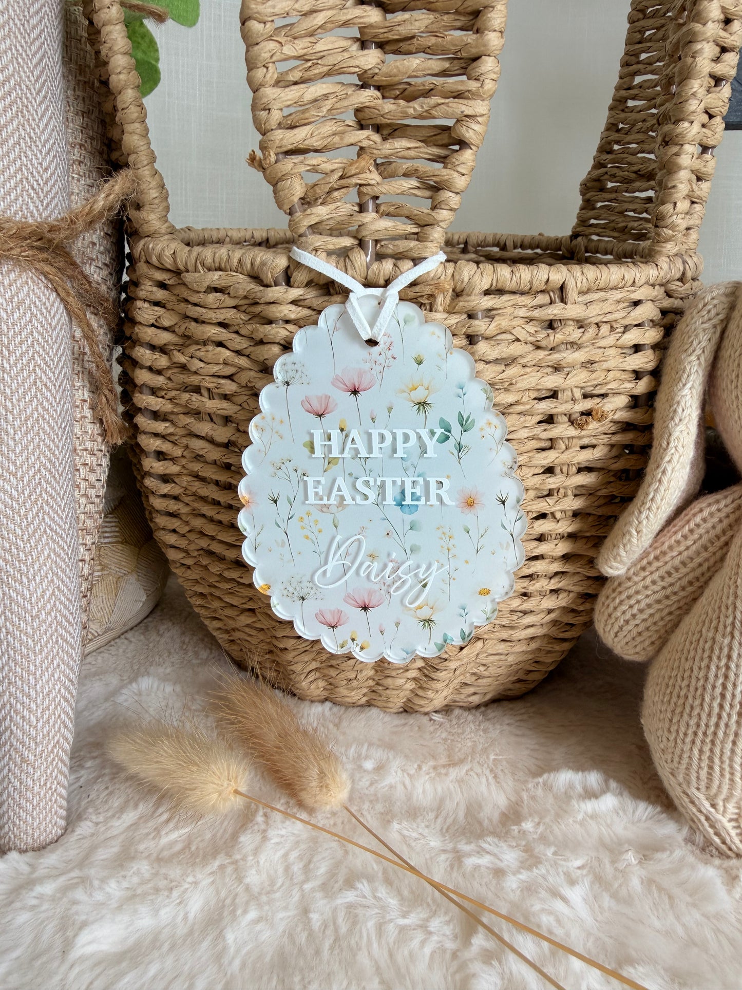 SCALLOPED EGG | Easter Basket Tag | UV Printed Acrylic